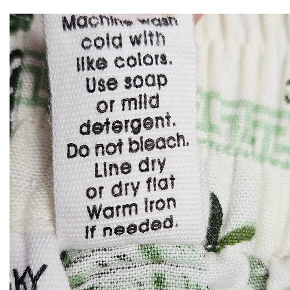 New Midnight Sky White Green Shell Print High Waist Shorts Small Coastal Resort - Picture 10 of 13